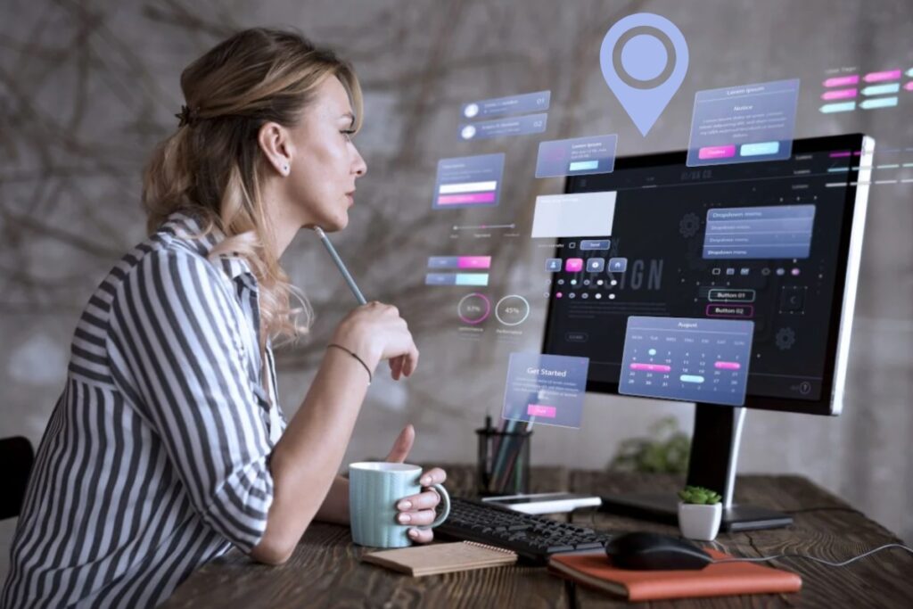 Strony internetowe Kielce - projektantka podczas tworzenia witryny www